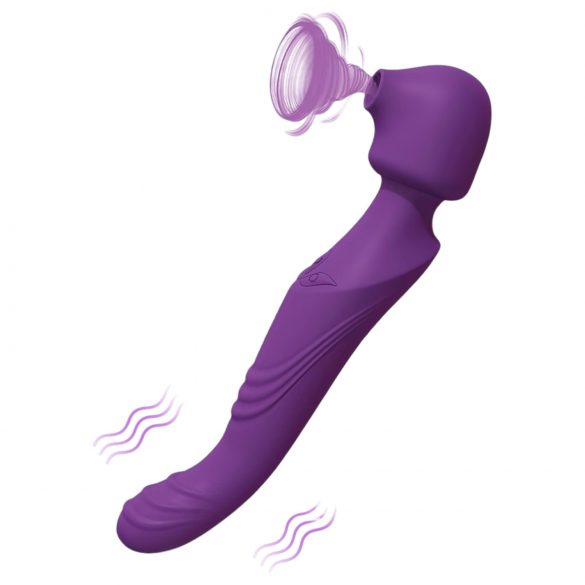 Tracy's Dog Wand - vodootporan, punjiv, pulsirajući vibrator za masažu (ljubičasti) 