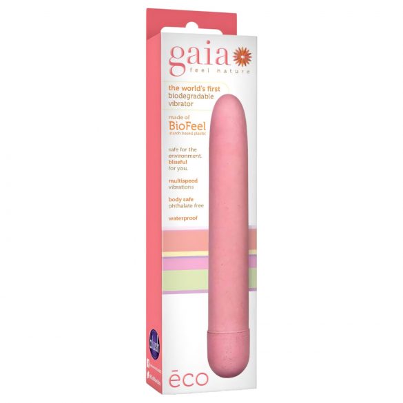 Gaia Eco L - ekološki prihvatljiv štapni vibrator (ružičasti) - velik 