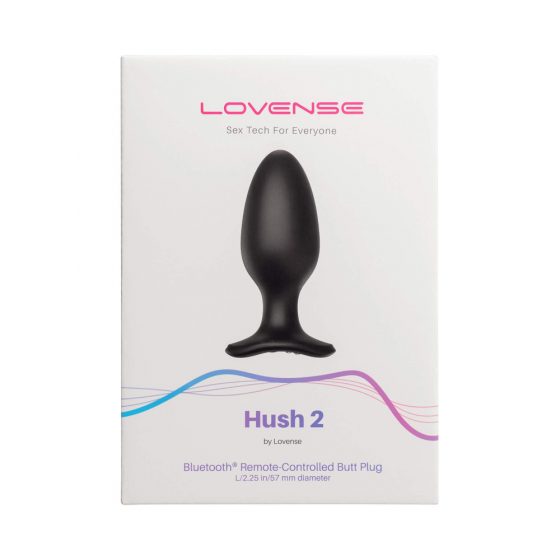 LOVENSE Hush 2 L - punjivi mali analni vibrator (57 mm) - crni