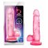 bjours Sweet N Hard 4 - stopala, dildo za testise (roza) 