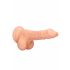 RealRock Dong 7 - realističan, dildo za testise (17 cm) - prirodan 