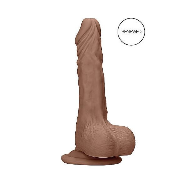 RealRock Dong 7 - realističan, dildo za testise (17 cm) - tamno prirodan 