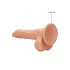 RealRock Dong 8 - realističan, dildo za testise (20 cm) - prirodan 