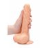 RealRock Dong 8 - realističan, dildo za testise (20 cm) - prirodan 