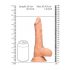 RealRock Dong 9 - realističan, dildo za testise (23 cm) - prirodan 