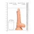 RealRock Dong 9 - realističan, dildo za testise (23 cm) - prirodan 