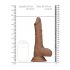 RealRock Dong 9 - realističan, testikularni dildo (23 cm) - tamno prirodan 