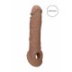 RealRock Penis Sleeve 8 - navlaka za penis (21cm) - tamna prirodna 