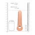 RealRock Penis Sleeve 9 - navlaka za penis (21,5 cm) - prirodna 