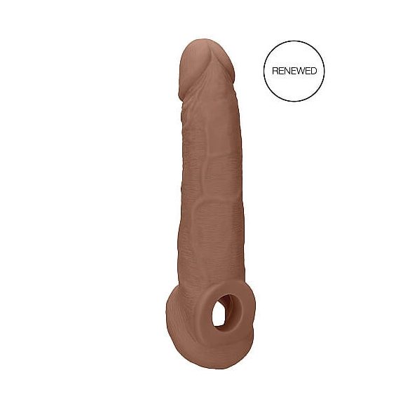 RealRock Penis Sleeve 9 - navlaka za penis (21,5 cm) - tamna prirodna 