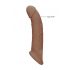 RealRock Penis Sleeve 9 - navlaka za penis (21,5 cm) - tamna prirodna 