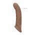 RealRock Penis Sleeve 9 - navlaka za penis (21,5 cm) - tamna prirodna 