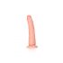 RealRock Slim - ljepljivi, realistični dildo - 15,5 cm (prirodni) 