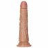 RealRock Slim - realističan dildo s vakuumom 15,5 cm (tamni prirodni) 