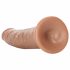 RealRock Slim - realističan dildo s vakuumom 15,5 cm (tamni prirodni) 