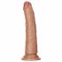 RealRock Slim - realističan dildo s vakuumom 15,5 cm (tamni prirodni) 