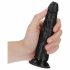 RealRock Slim - ljepljivi, realistični dildo - 15,5 cm (crni) 