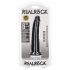 RealRock Slim - ljepljivi, realistični dildo - 15,5 cm (crni) 