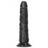 RealRock Slim - ljepljivi, realistični dildo - 15,5 cm (crni) 