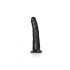 RealRock Slim - ljepljivi, realistični dildo - 15,5 cm (crni) 