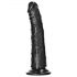 RealRock Slim - ljepljivi, realistični dildo - 15,5 cm (crni) 