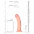 RealRock - realistični dildo s vakuumom - 15,5 cm (prirodni) 