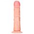 RealRock - realistični dildo s vakuumskim postoljem - 15,5 cm (prirodno)