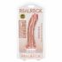 RealRock - realistični dildo s vakuumom - 15,5 cm (prirodni) 