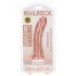 RealRock - realistični dildo s vakuumskim postoljem - 15,5 cm (prirodno)