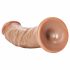 RealRock - realističan dildo s vakuumom - 15,5 cm (tamni prirodni) 