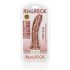 RealRock - realističan dildo s vakuumom - 15,5 cm (tamni prirodni) 