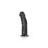 RealRock - realistični dildo s vakuumom - 15,5 cm (crni) 