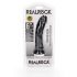 RealRock - realistični dildo s vakuumom - 15,5 cm (crni) 