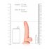 RealRock - realistični dildo sa vakuumom, testis - 15,5 cm (prirodni) 