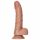 RealRock - realističan dildo s vakuumom - 15,5 cm (tamni prirodni) 