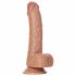 RealRock - realističan dildo s vakuumom - 15,5 cm (tamni prirodni) 