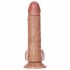 RealRock - realističan dildo s vakuumom - 15,5 cm (tamni prirodni) 