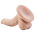 Dr. Skin 4 - realističan dildo za testise s ljepljivim potplatima - prirodan (12 cm) 