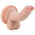 Dr. Skin 4 - realističan dildo za testise s ljepljivim potplatima - prirodan (12 cm) 