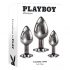 Playboy - analni dildo set - 3 dijela (srebrni)