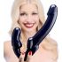 Strap U Revolver - strap-on dildo (crni) 