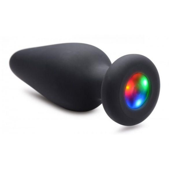 Booty Sparks - silikonski svjetleći analni čep (crni)