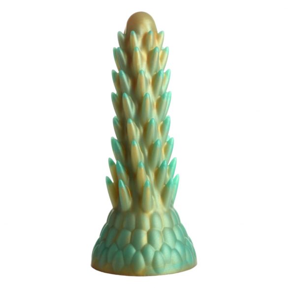 Creature Cocks Stegosaurus - šiljasti silikonski dildo - 20 cm (zeleni) 