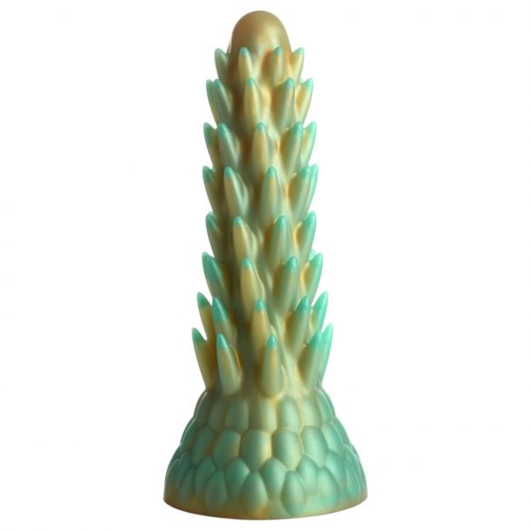 Creature Cocks Stegosaurus - šiljasti silikonski dildo - 20 cm (zeleni) 