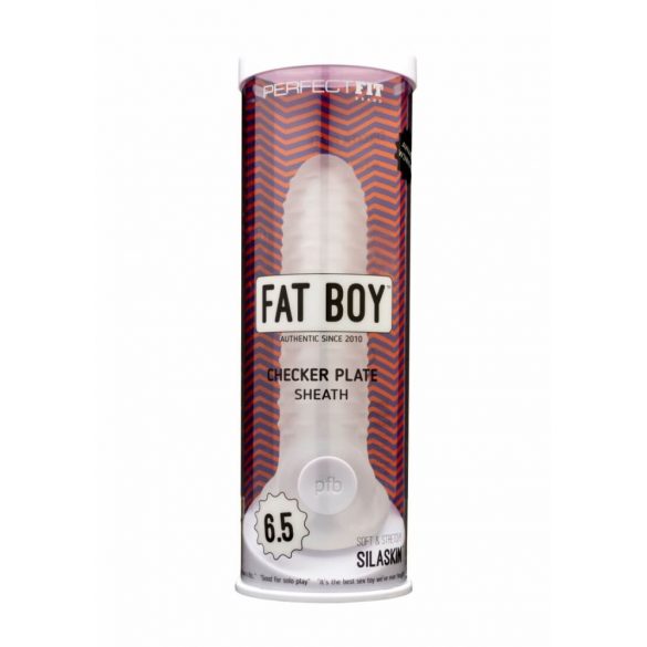 Fat Boy Checker Box - omotač penisa (17 cm) - mliječno bijela 