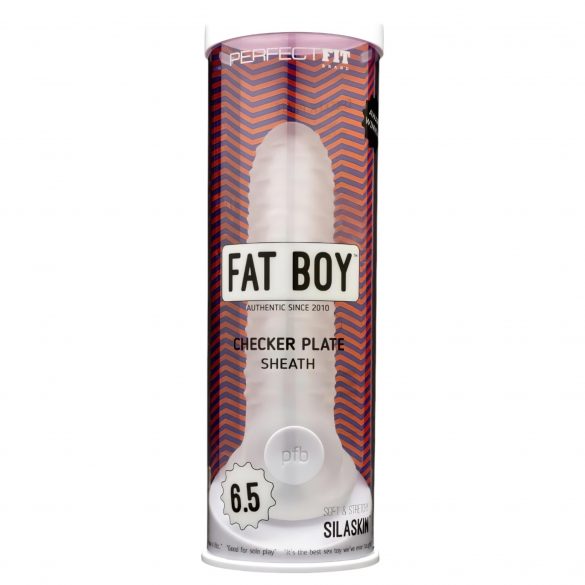 Fat Boy Checker Box - omotač penisa (17 cm) - mliječno bijela 