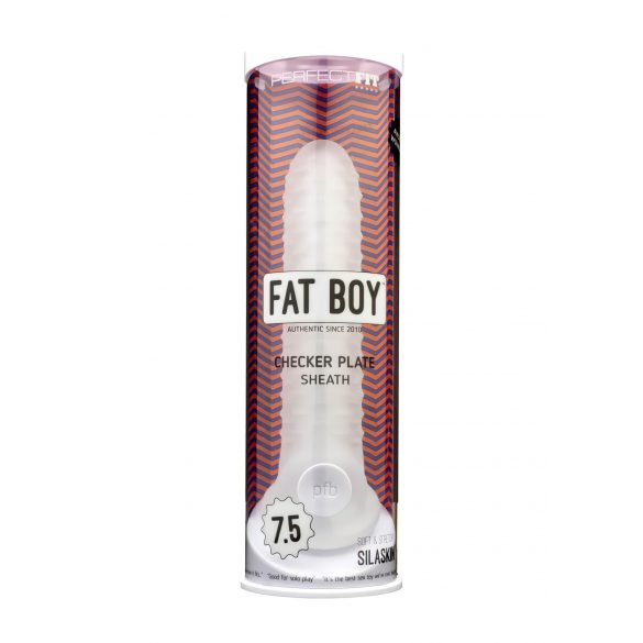 Fat Boy Checker Box - omotač penisa (19 cm) - mliječno bijela 