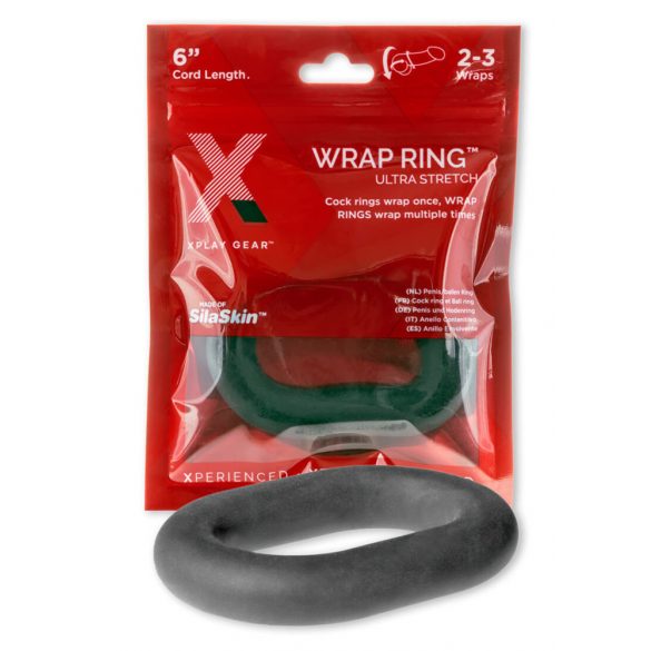 Perfect Fit Ultra Wrap 6 - debeli prsten za penis - crni (15 cm) 