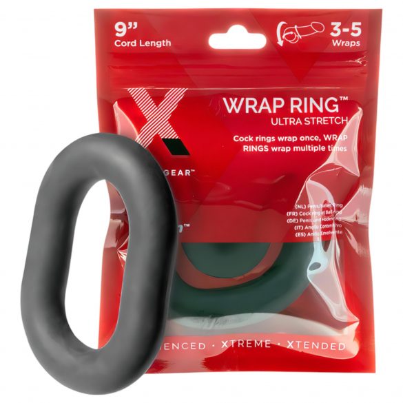 Perfect Fit Ultra Wrap 9 - debeli penis prsten - crna (22cm)