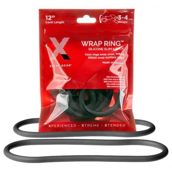 Perfect Fit Slim Wrap 12 - tanki prsten za penis - crna (30 cm)